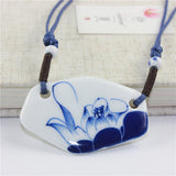 Miredo jewelry wholesale cat blue and white porcelain necklaces women's mothers gift necklace pendant free shipping #00061